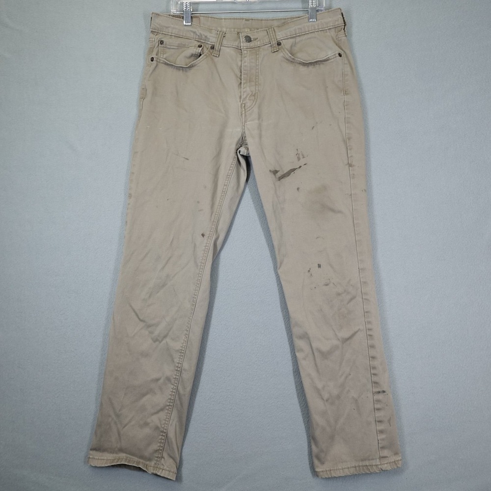 Levi's 541 Pants Mens 34x32 Tan Slim Fit WaterLess Chino 18181-0040